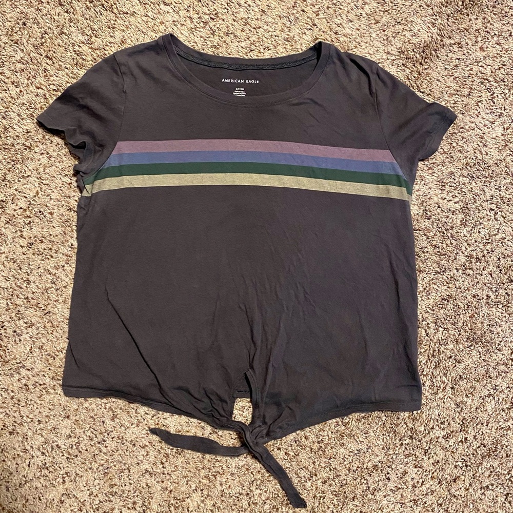 AEO front tie top